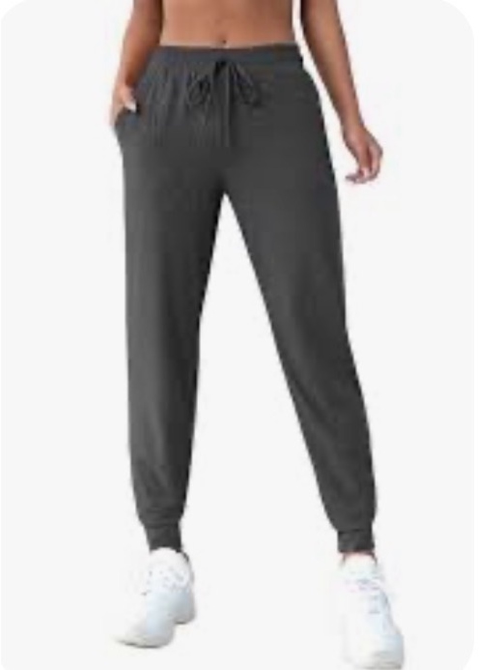 Fleece-Lined Women's Jogger Pants - Charcoal